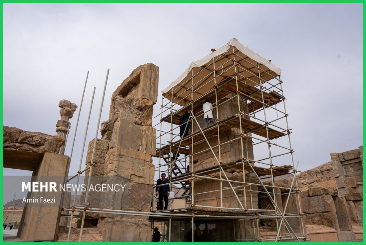 مرمت در حریم تخت‌جمشید و نقش‌رستم